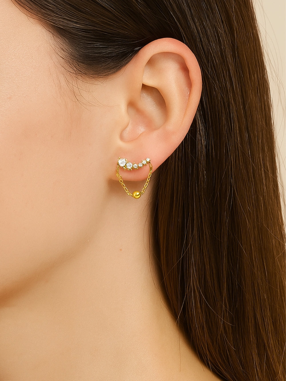 Zyra - 18K gold-plated earrings from Smorsh