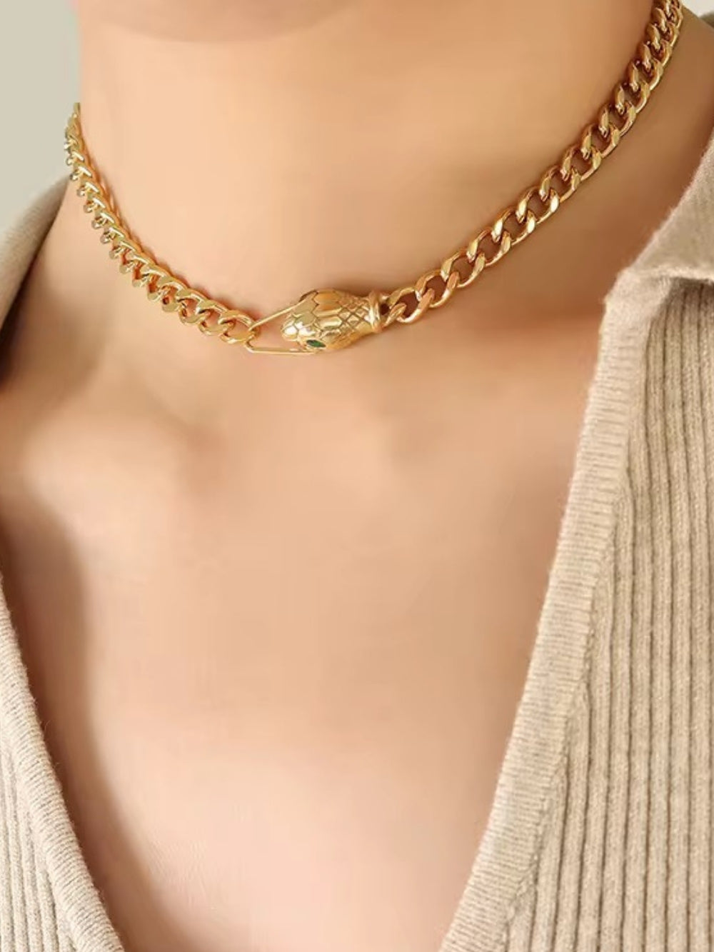 Slythra - 18K gold-plated necklace from Smorsh