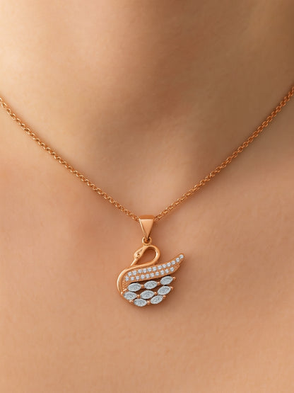 Swan - 18K gold-plated necklace from Smorsh