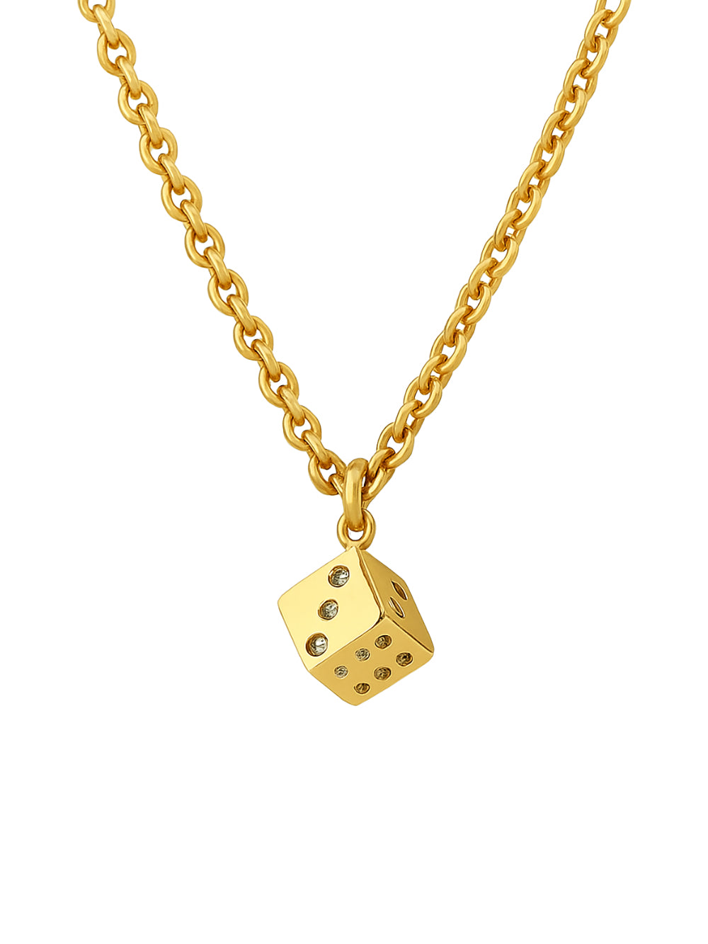 Dice - 18K gold-plated necklace from Smorsh