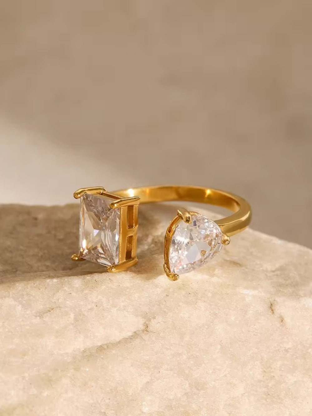 Toi-et-Moi - 18K gold-plated ring from Smorsh