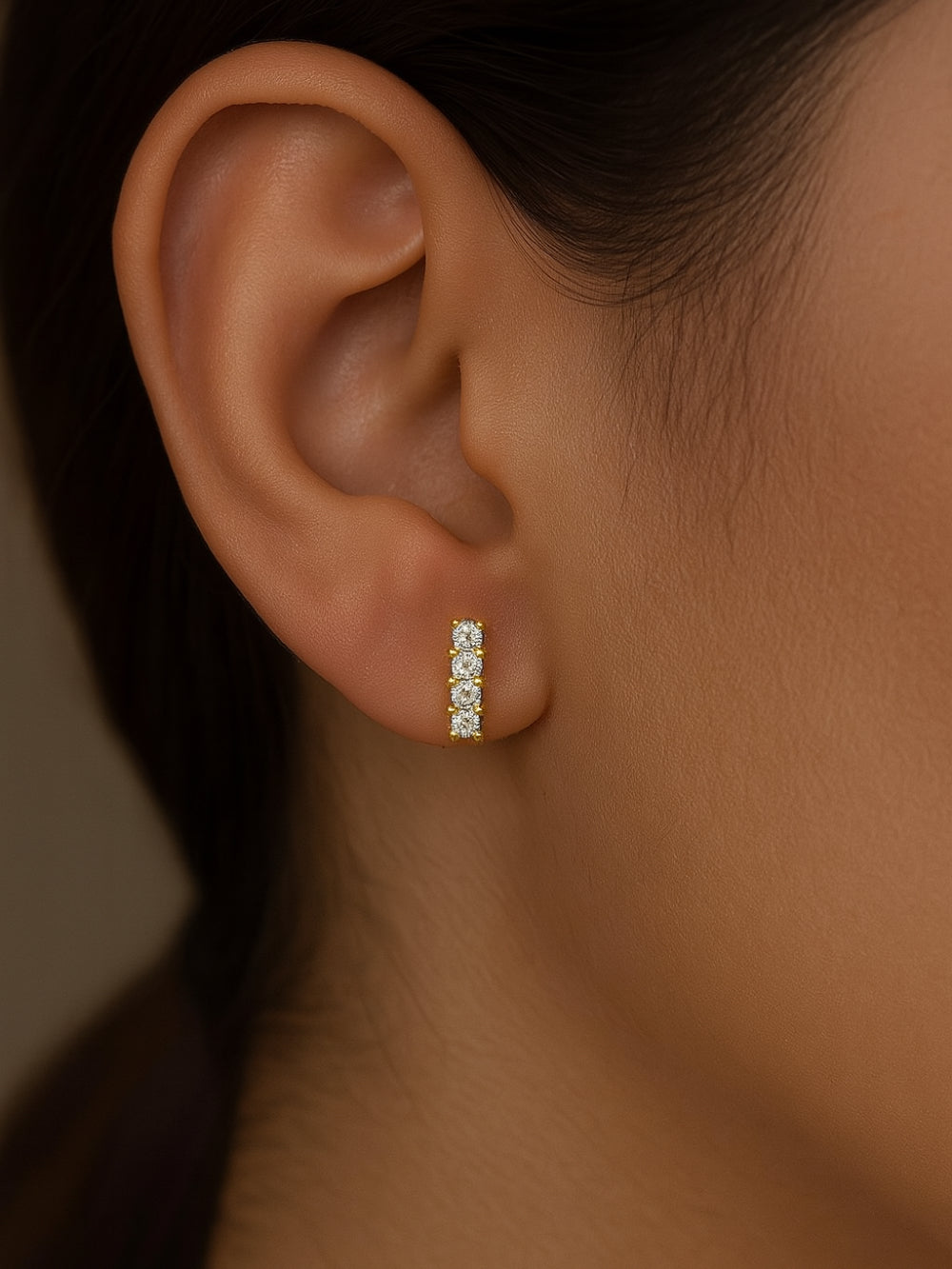 Linora - 18K gold-plated earrings from Smorsh
