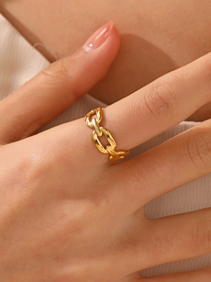 Linkora - 18K gold-plated ring from Smorsh