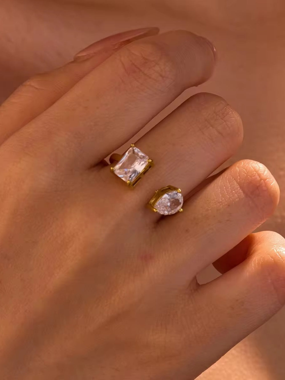 Toi-et-Moi - 18K gold-plated ring from Smorsh