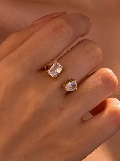 Toi-et-Moi - 18K gold-plated ring from Smorsh