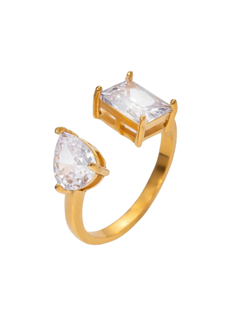 Toi-et-Moi - 18K gold-plated ring from Smorsh